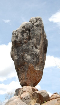 Balancing rock at Chillagoe is one of the many interesting rock formations