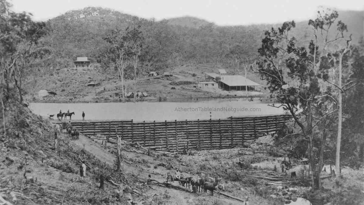 Loudon Dam, Mill and House at Irvinebank in 1884