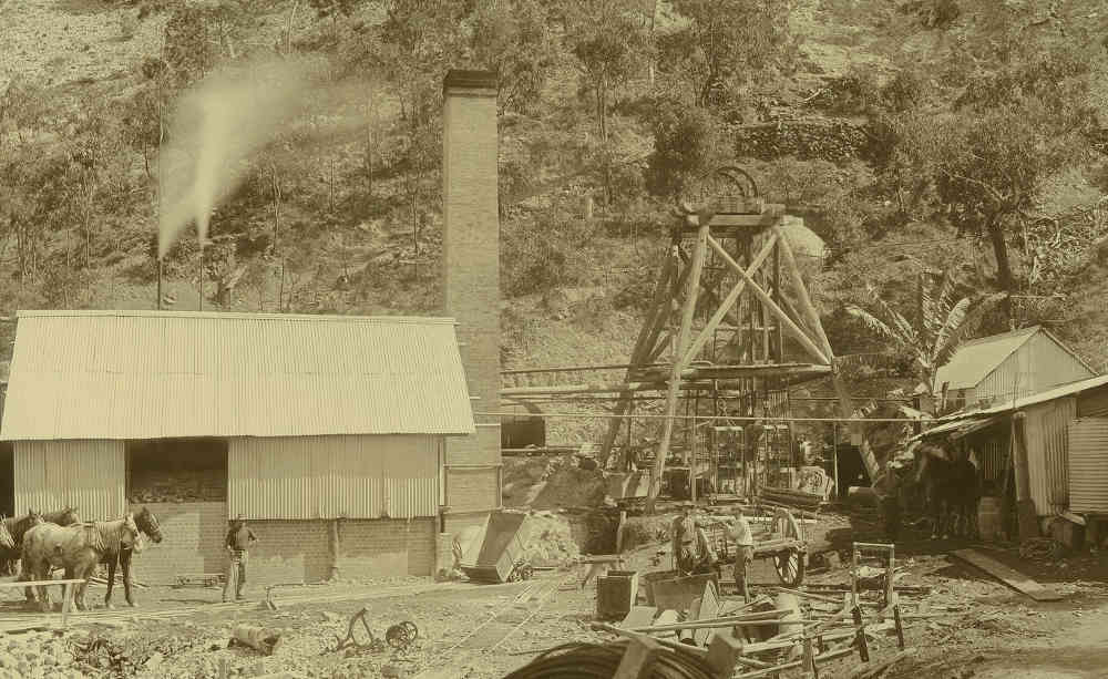 the Vulcan Mine pithead in 1904