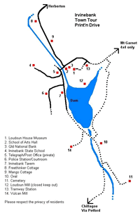 map of Irvinebank