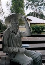 A lifesize sculpture in Ravenshoe north 
  Queensland